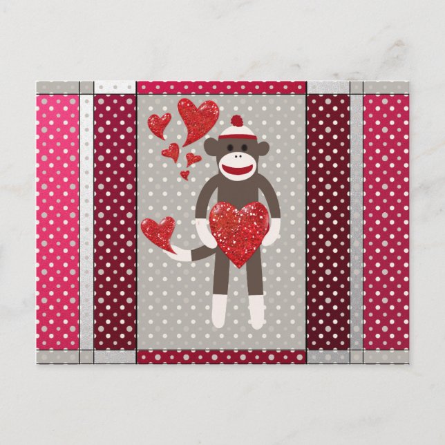 Monkey in love. postcard (Front)