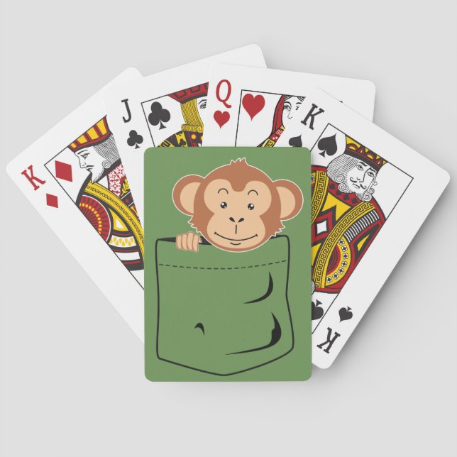 Monkey in pocket playing cards (Back)