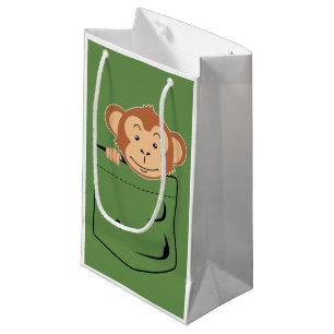 Monkey in pocket small gift bag