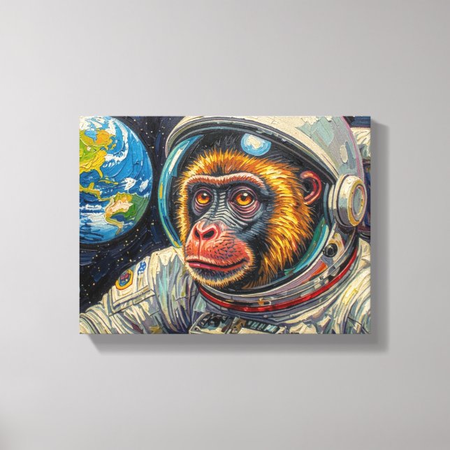 MONKEY IN SPACE 10 CANVAS PRINT (Front)