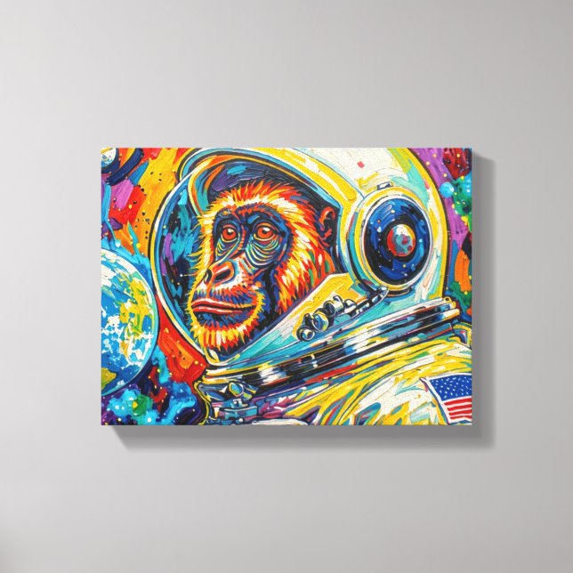 MONKEY IN SPACE 11 CANVAS PRINT (Front)