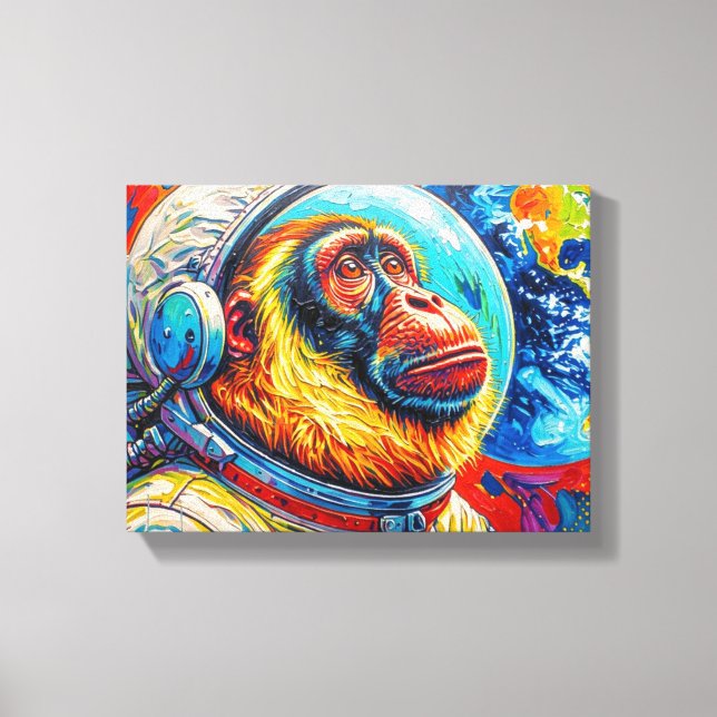 MONKEY IN SPACE 12 CANVAS PRINT (Front)