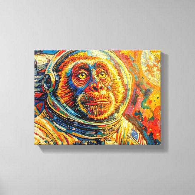 MONKEY IN SPACE 7 CANVAS PRINT (Front)