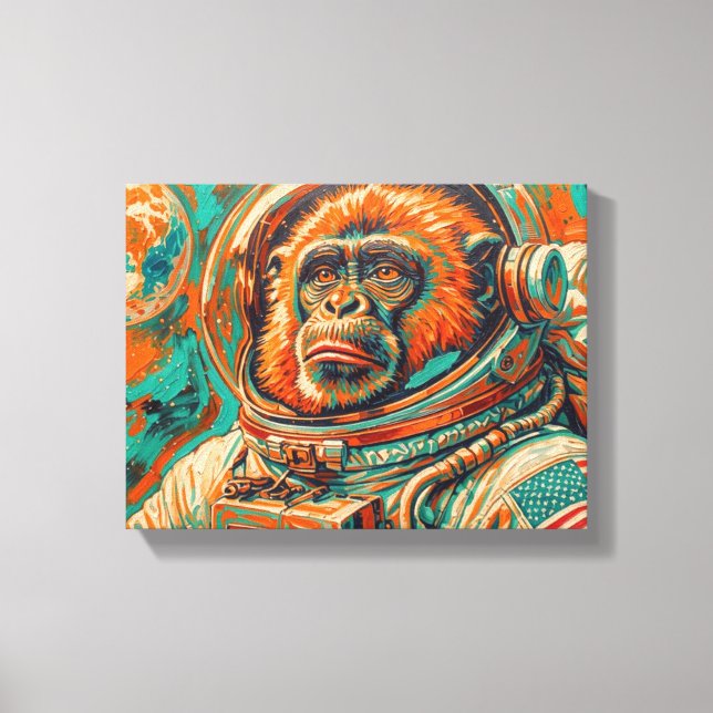 MONKEY IN SPACE 8 CANVAS PRINT (Front)