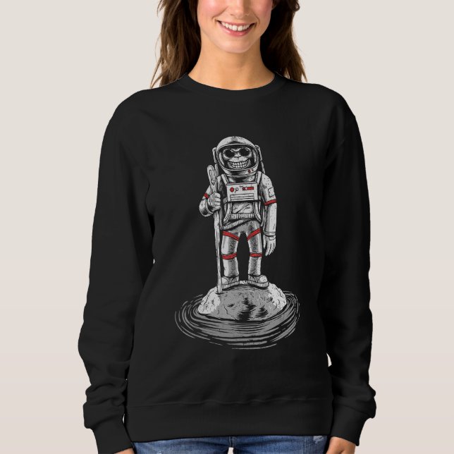 Monkey In Space Astronaut Monkey Sweatshirt (Front)