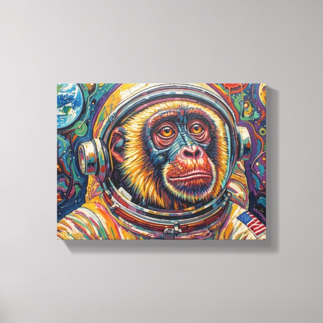 MONKEY IN SPACE CANVAS PRINT (Front)