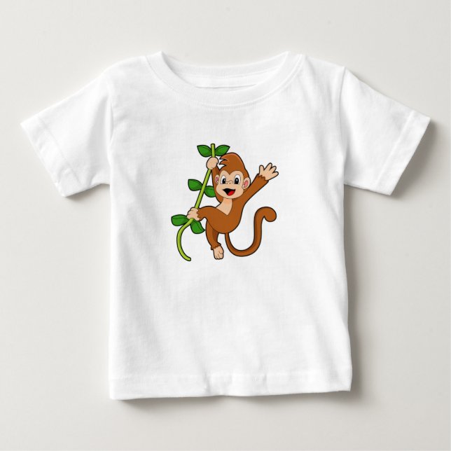 Monkey in the Jungle Baby T-Shirt (Front)