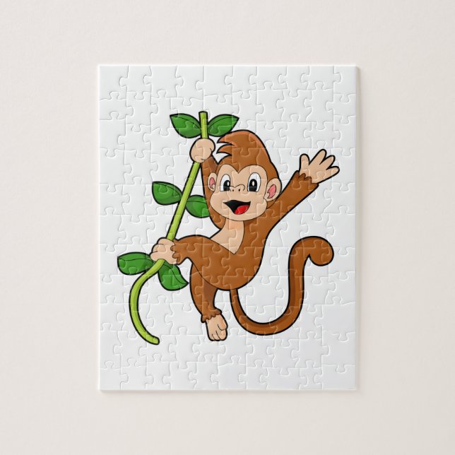 Monkey in the Jungle Jigsaw Puzzle (Vertical)