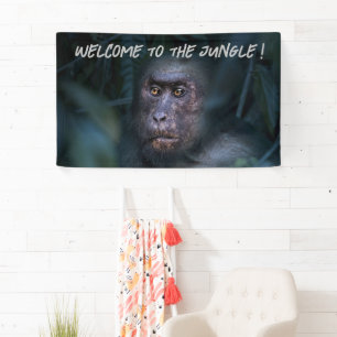 Monkey in the Jungle  Pickleball Paddle Welcome  Banner