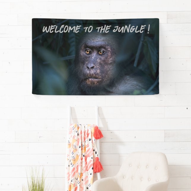 Monkey in the Jungle  Pickleball Paddle Welcome  Banner (Insitu)