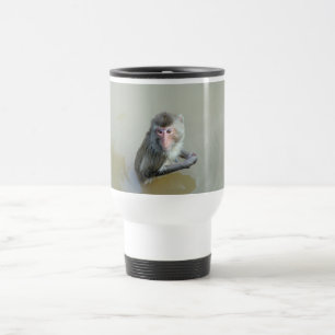 monkey in water,猴子 travel mug
