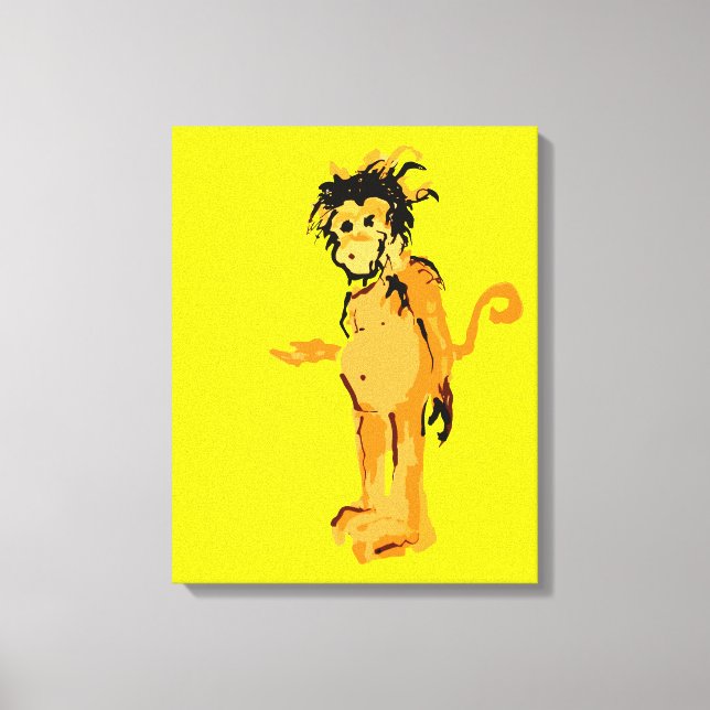 monkey ink canvas print (Front)