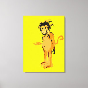 monkey ink canvas print
