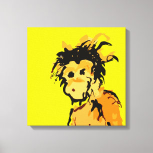 monkey ink canvas print