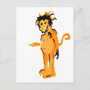 monkey ink postcard