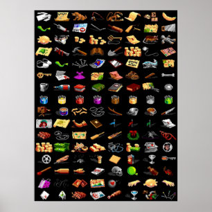 Monkey Island 2 Items Poster