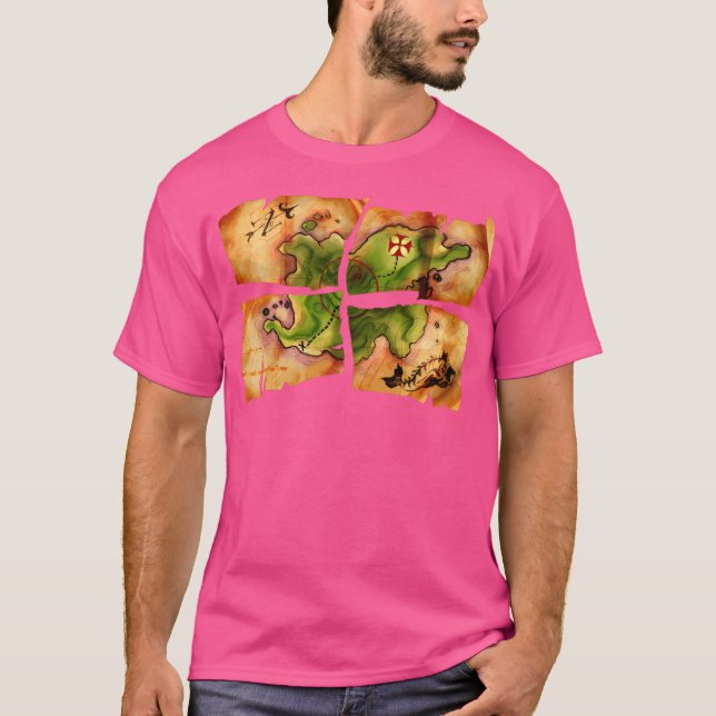 Monkey Island Special Edition Four Map Pieces Game T-Shirt (Front)