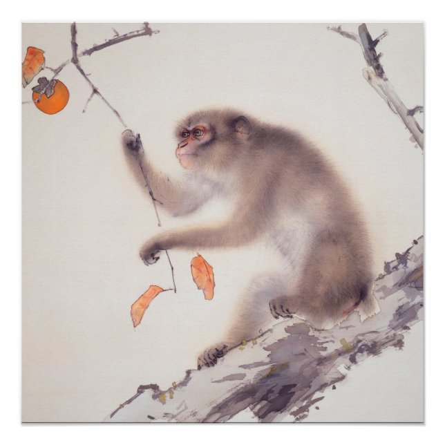 Monkey Japanese Painting Chinese Zodiac Poster 2 (Front)