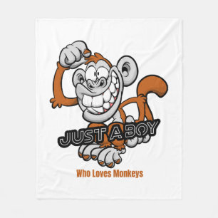 monkey  just a boy  fleece blanket