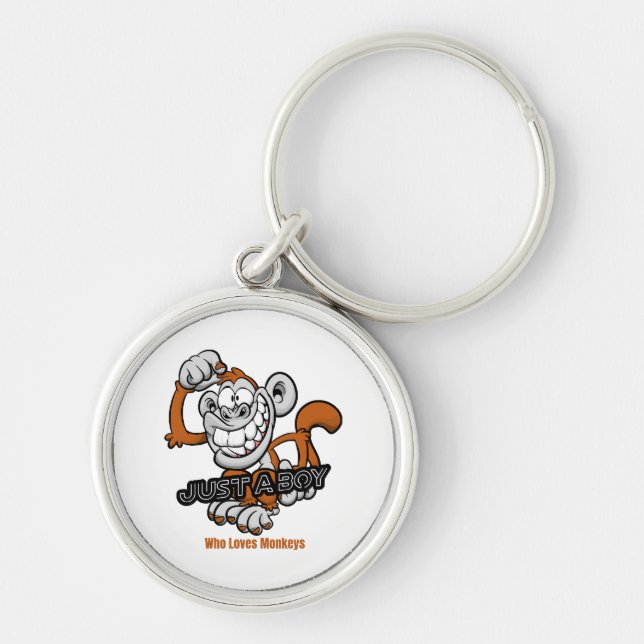 monkey  just a boy  key ring (Front)