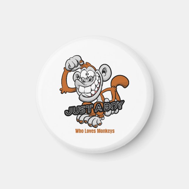 monkey  just a boy monkey  just a boy  magnet (Front)