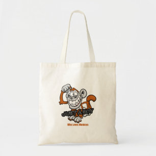 monkey just a boy tote bag