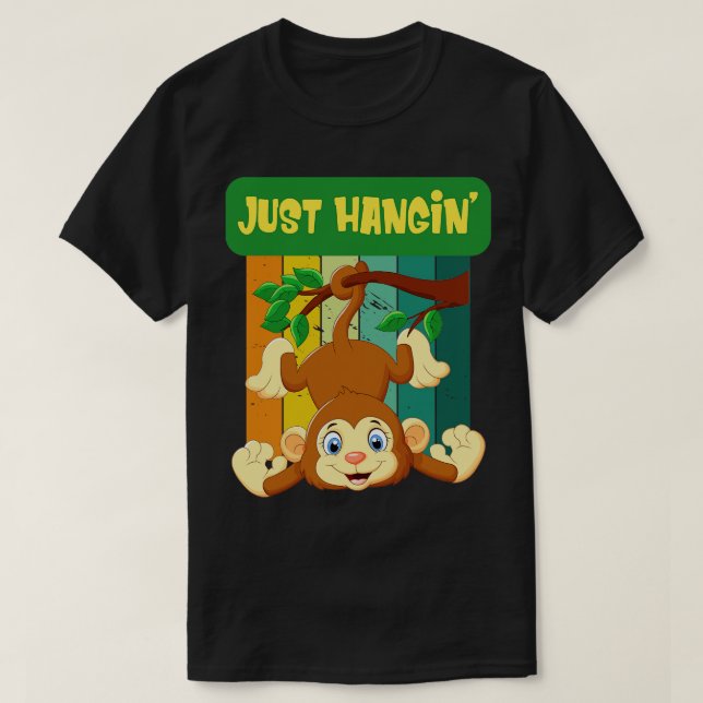 Monkey Just Hangin T-Shirt (Design Front)