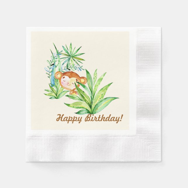 Monkey Kid Napkin (Front)