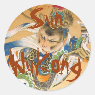 Monkey King Sun WuKong round stickers