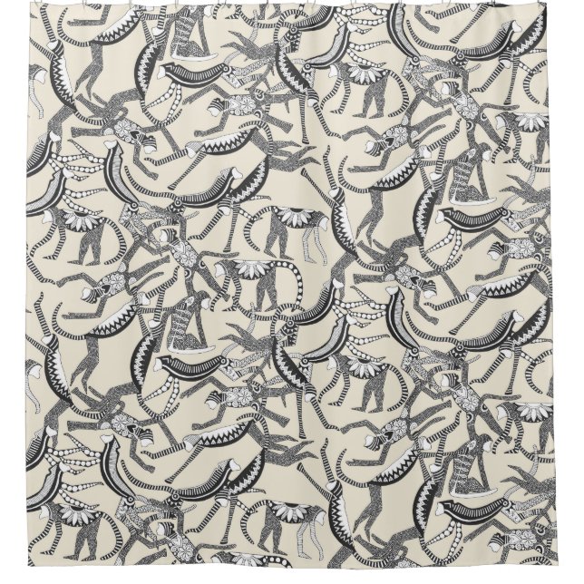 monkey light shower curtain (Front)