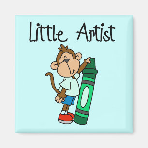 Monkey Little Artist Tshirts and Gifts Magnet