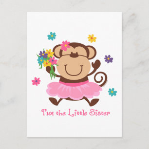 Monkey Little Sister Postcard