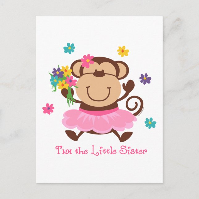 Monkey Little Sister Postcard (Front)