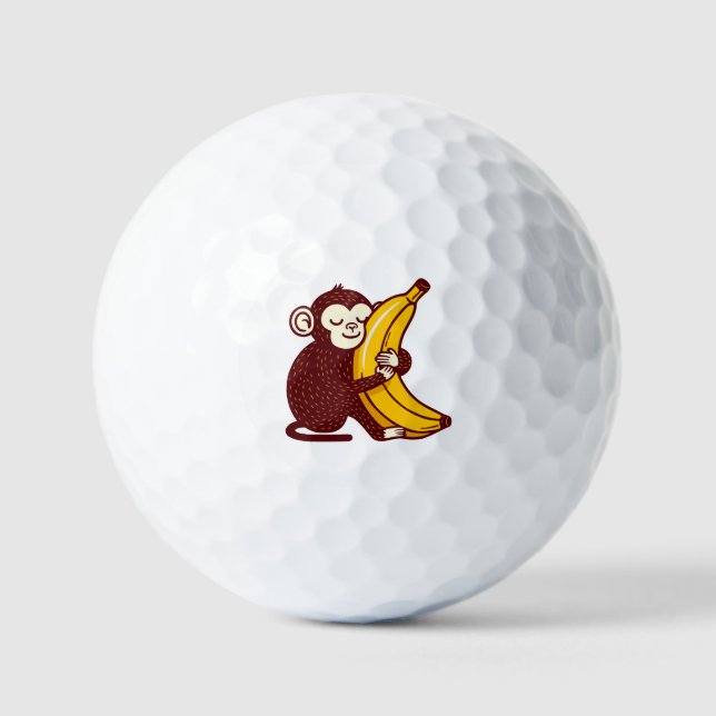 Monkey Love Banana Golf Balls (Front)