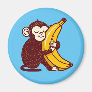 Monkey Love Banana Magnet