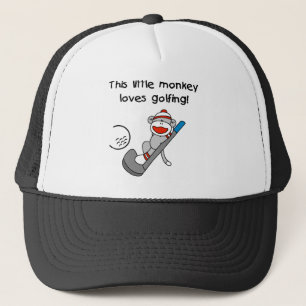 Monkey Loves Golfing Trucker Hat