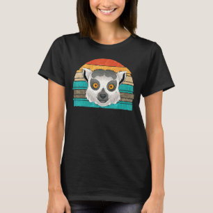 Monkey Madagascar Zoo Animal Lover Retro Lemur T-Shirt