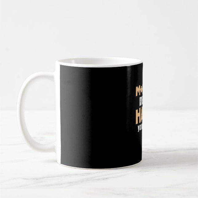 Monkey Makes Me Happy Coffee Mug (Left)