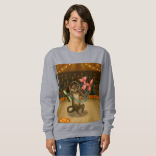 Monkey making balloon animals sweatshirt
