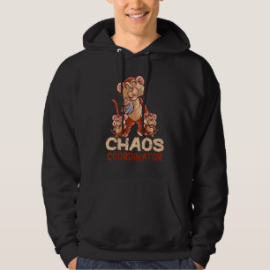 Monkey Mom Chaos Coordinator Mommy Chimpanzee Moth Hoodie