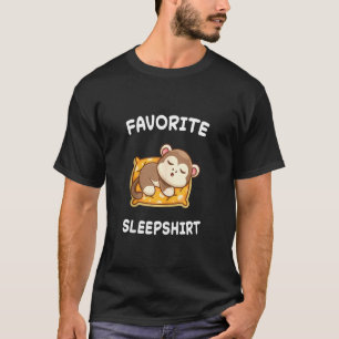 Monkey Monkeys Nap Sleeping Sleep Pyjamas Pajama T-Shirt