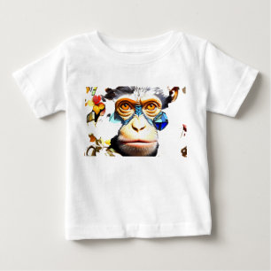 Monkey Mosaic Stained Glass T-shirt Design 