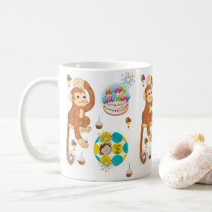 Monkey Mug Happy Birthday Mug
