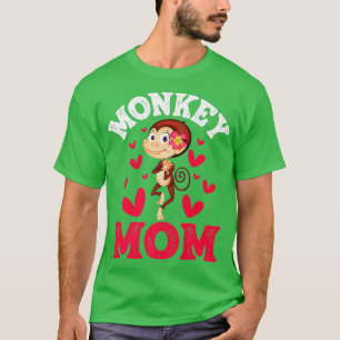 Monkey Mum Monkeys Primate Zoo Jungle Safari Anima T-Shirt