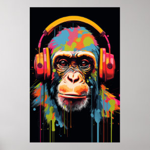 Monkey Music Art Monkey Art Monkey Gallery Art Poster