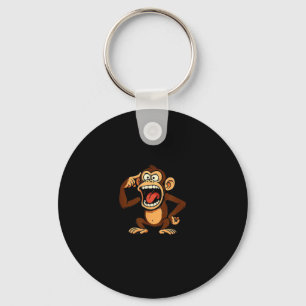 Monkey My Mind Is A Dangerous Place But My Mouth I Key Ring