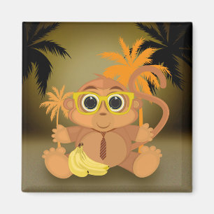 Monkey Nerd Magnet