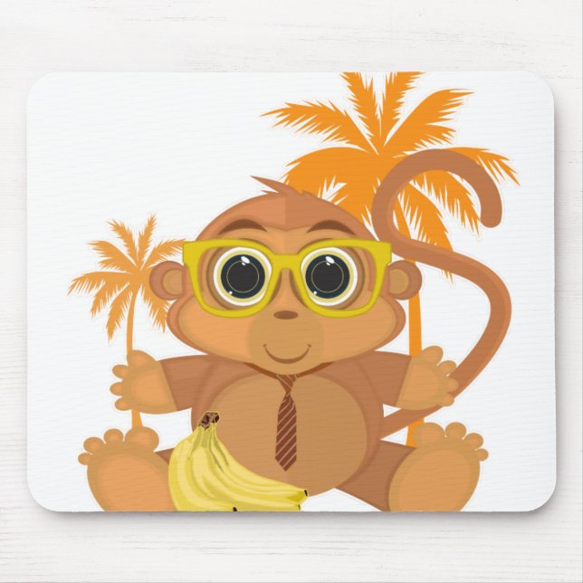 Monkey Nerd Mouse Mat (Front)