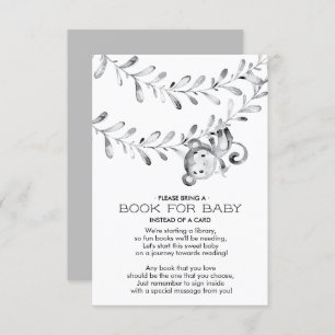 Monkey Neutral Baby Shower Book for Baby Card