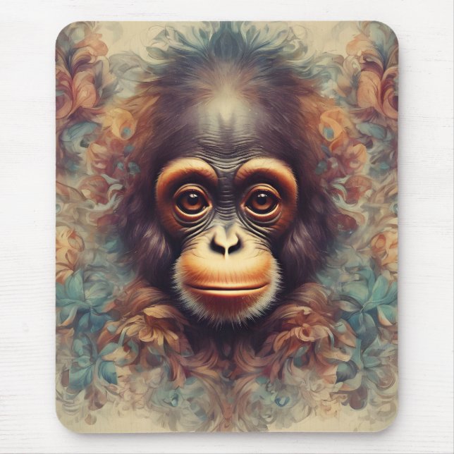 Monkey no 1 mouse mat (Front)